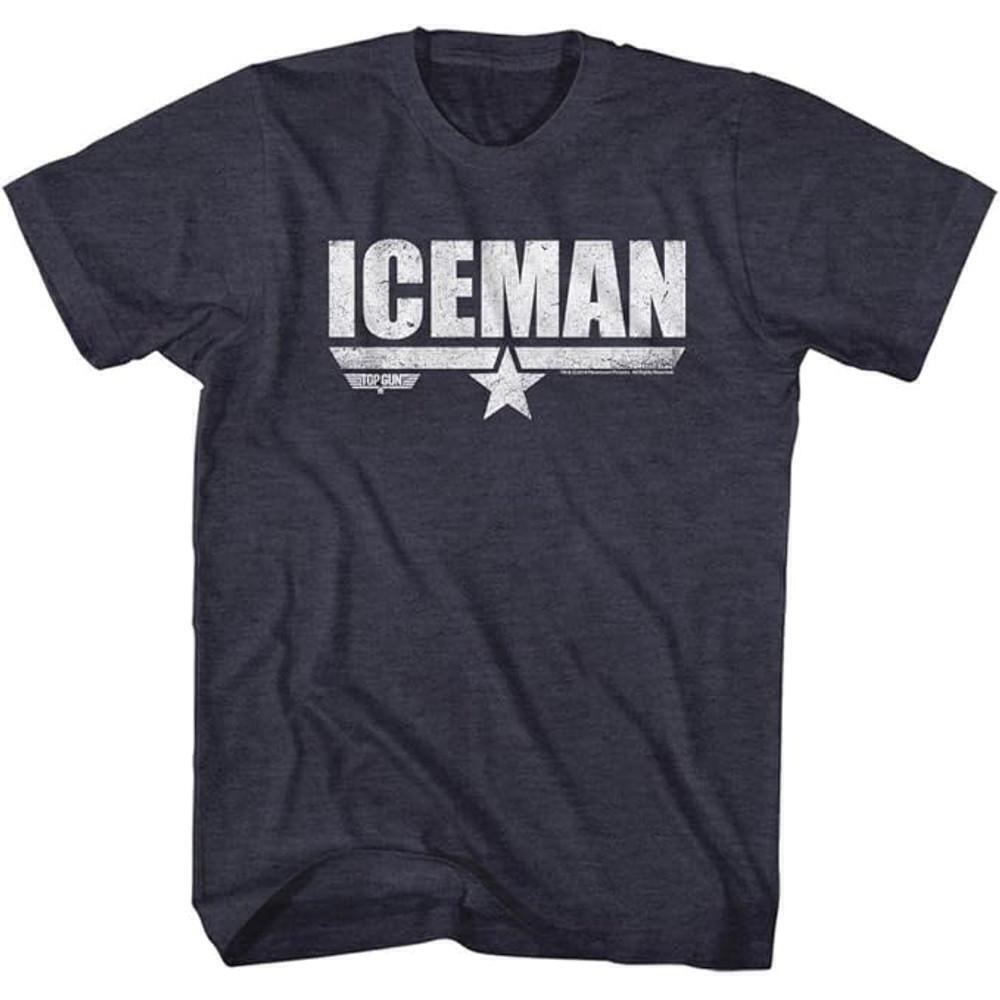 Top Gun Ice Man Navy Heather Classic Military Aviation Movie Fan T-Shirt